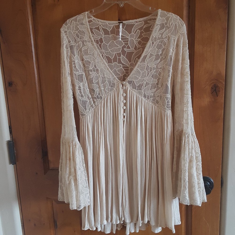 Free People Lace Bell Sleeve Dress